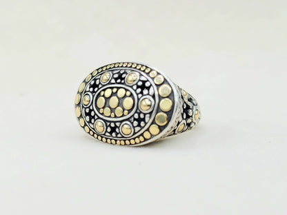    John Hardy Jaisalmer Dot Dome Ring With Gold