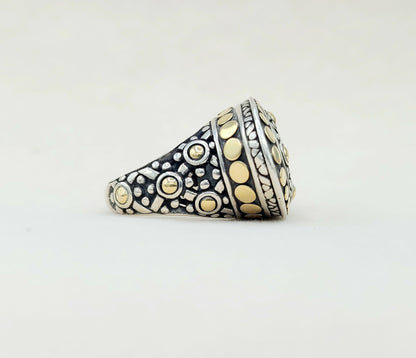    John Hardy Jaisalmer Dot Dome Ring With Gold