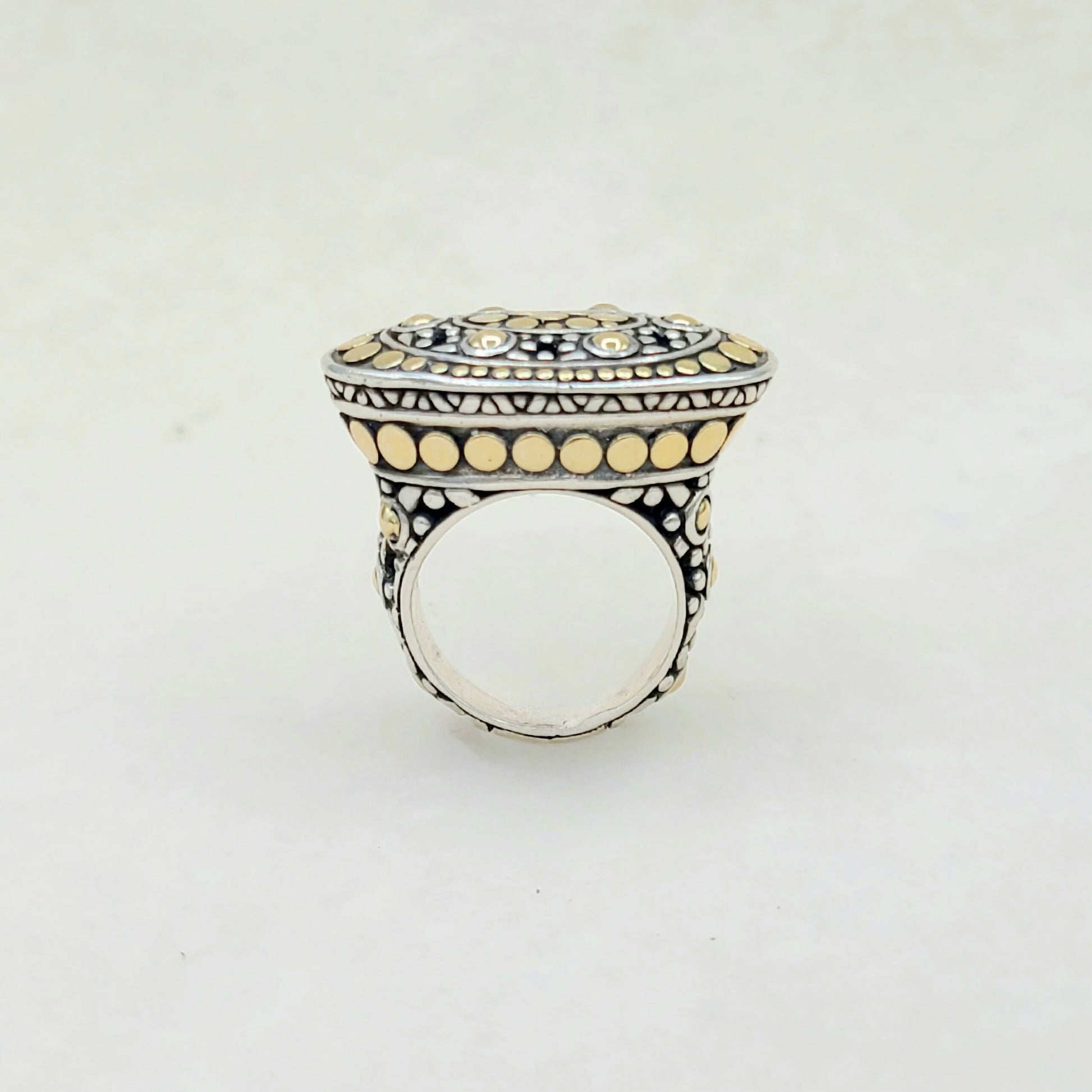    John Hardy Jaisalmer Dot Dome Ring With Gold