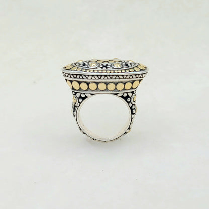    John Hardy Jaisalmer Dot Dome Ring With Gold