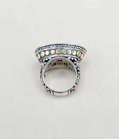    John Hardy Jaisalmer Dot Dome Ring With Gold