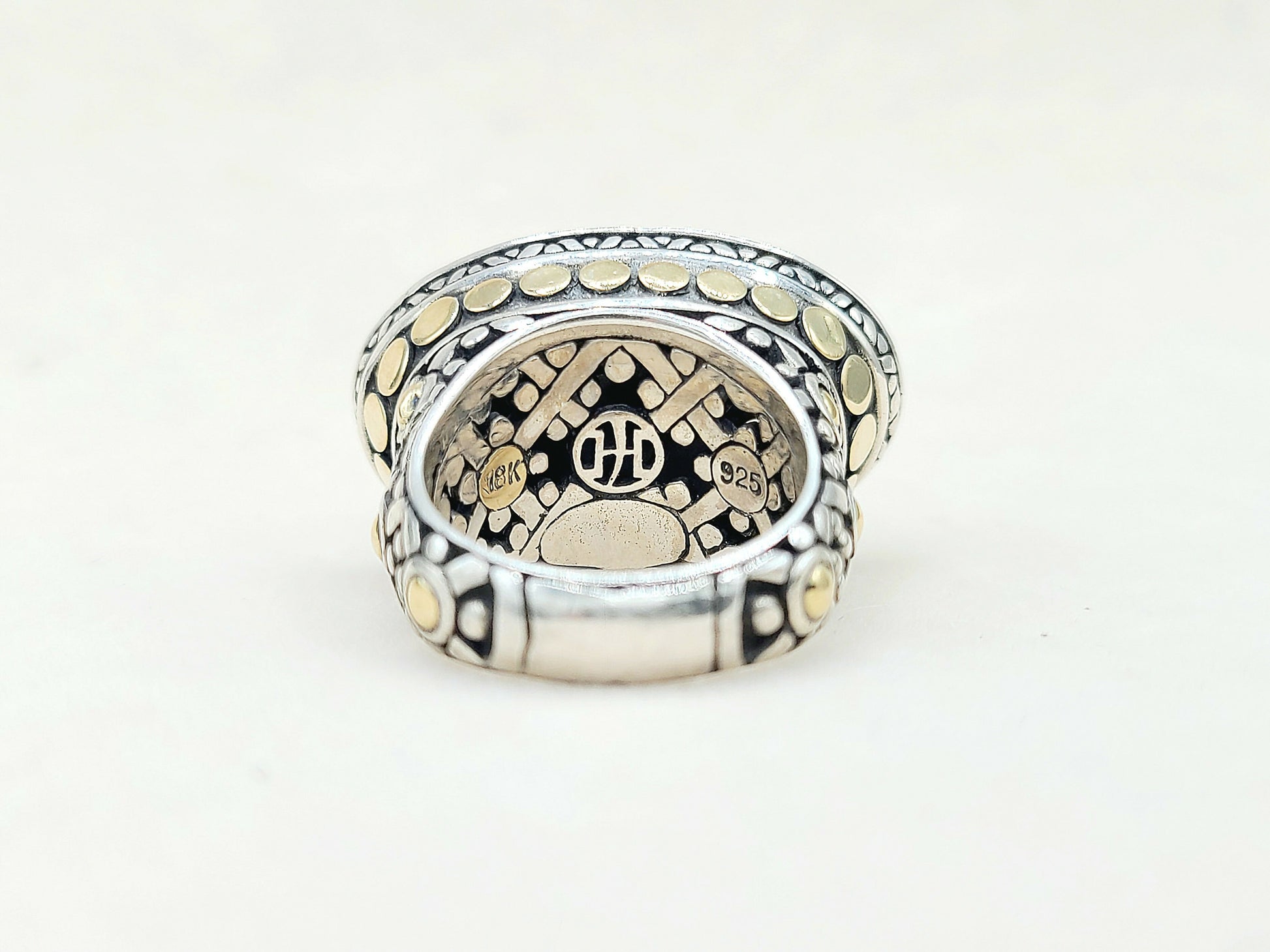    John Hardy Jaisalmer Dot Dome Ring With Gold