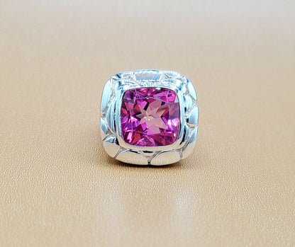    John Hardy Pebble Ring Large Pink Topaz