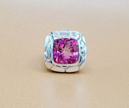    John Hardy Pebble Ring Large Pink Topaz