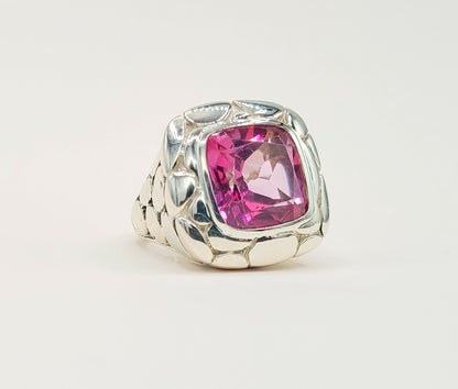    John Hardy Pebble Ring Large Pink Topaz