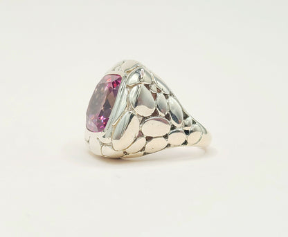    John Hardy Pebble Ring Large Pink Topaz