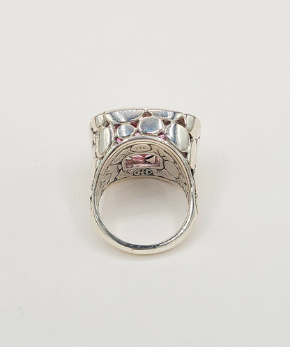   John Hardy Pebble Ring Large Pink Topaz