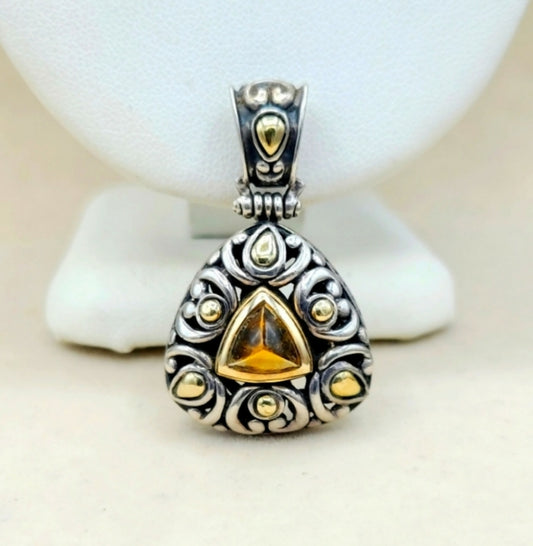    John Hardy Pendant with Citrine & Gold