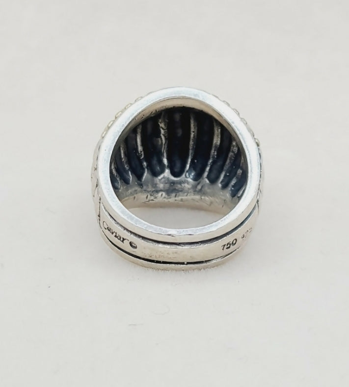    LAGOS Caviar Large Dome Ring With Gold