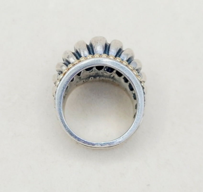    LAGOS Caviar Large Dome Ring With Gold