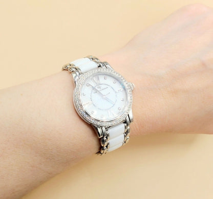    David Yurman Classic Quartz Watch – Ceramic & Diamond Bezel